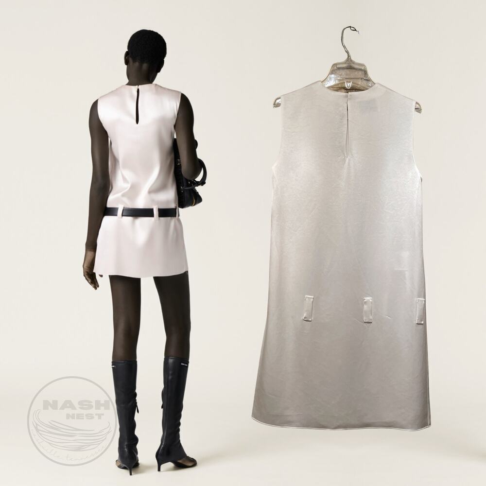Miu Miu Ivory Silk Satin Mini Dress | Sleeveless, Rare Bridal $3200 NWOT - Picture 6 of 16
